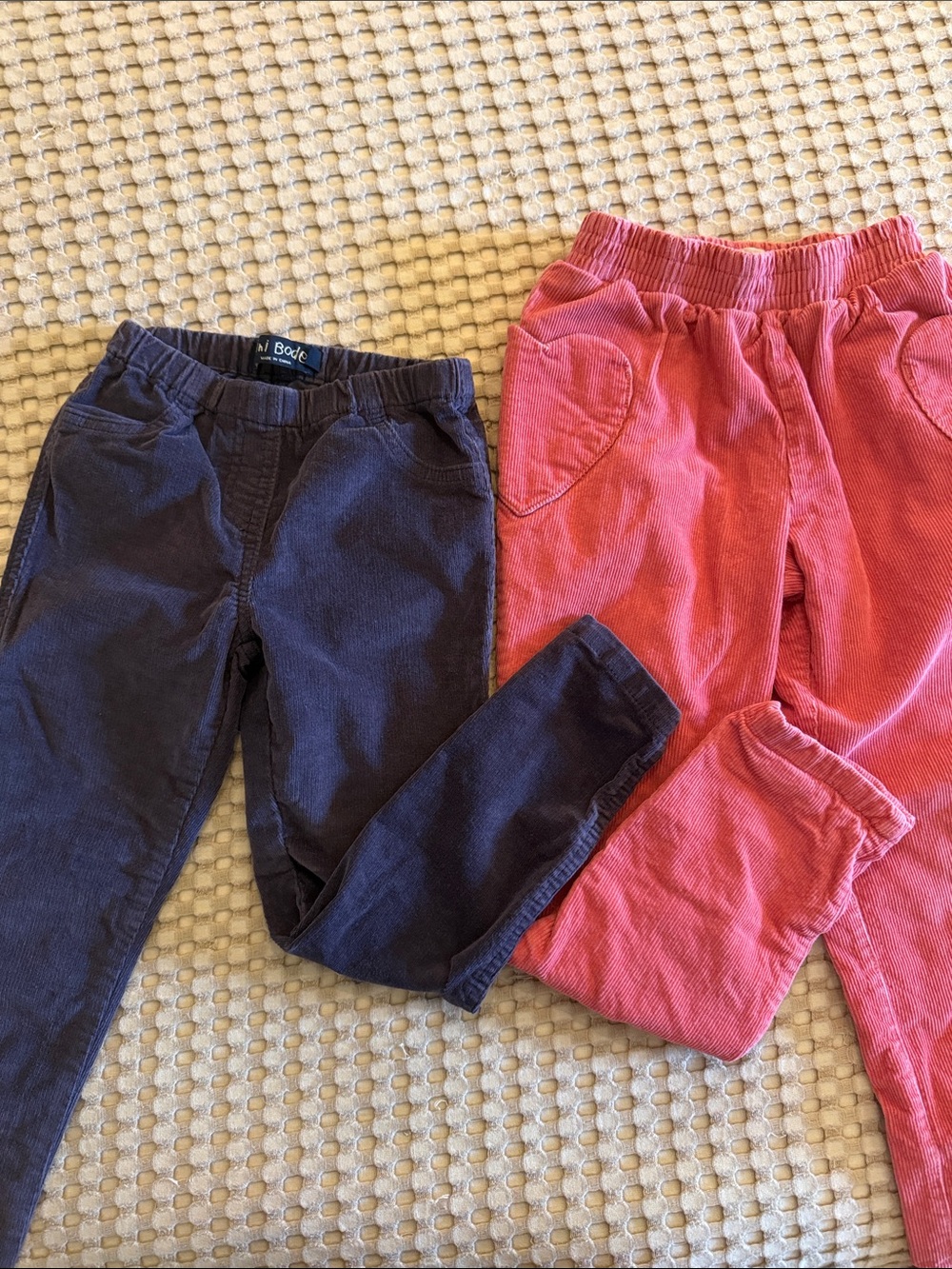 2 pair!! Boden Girls Corduroy pants in Pink and dark blue/purple